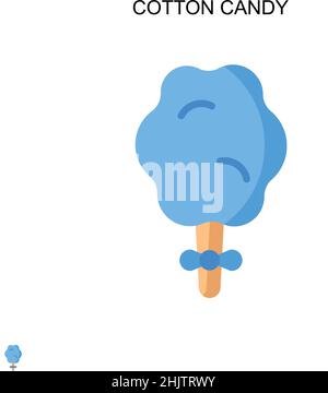 Cotton candy Simple vector icon. Illustration symbol design template for web mobile UI element. Stock Vector