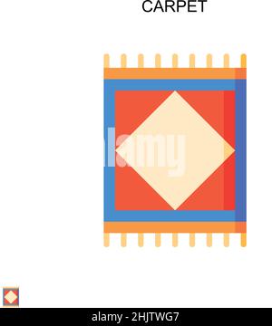 Carpet Simple vector icon. Illustration symbol design template for web mobile UI element. Stock Vector