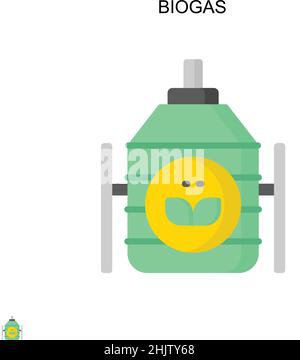 Biogas Simple vector icon. Illustration symbol design template for web mobile UI element. Stock Vector