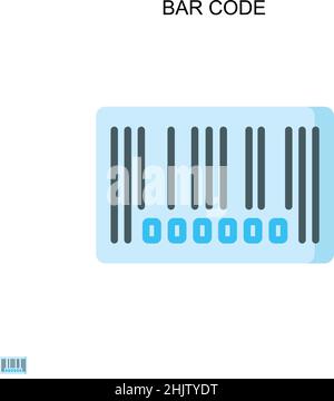 Bar code Simple vector icon. Illustration symbol design template for web mobile UI element. Stock Vector