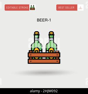 Beer-1 Simple vector icon. Stock Vector