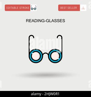 Reading-glasses Simple vector icon. Stock Vector