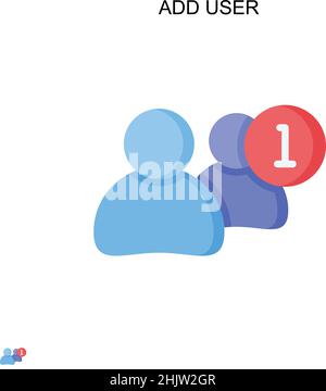 Add user Simple vector icon. Illustration symbol design template for web mobile UI element. Stock Vector