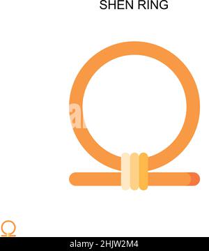 Shen ring Simple vector icon. Illustration symbol design template for web mobile UI element. Stock Vector