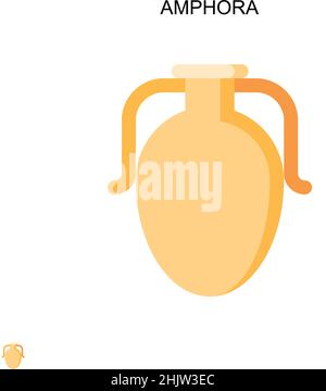 Amphora Simple vector icon. Illustration symbol design template for web mobile UI element. Stock Vector