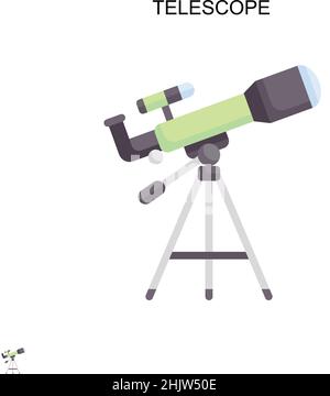 Telescope Simple vector icon. Illustration symbol design template for web mobile UI element. Stock Vector