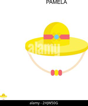 Pamela Simple vector icon. Illustration symbol design template for web mobile UI element. Stock Vector