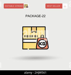 Paper recycling code PAP 22 line icon. Consumption code. Editable ...