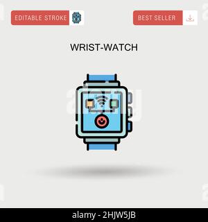 Wrist-watch Simple vector icon. Stock Vector