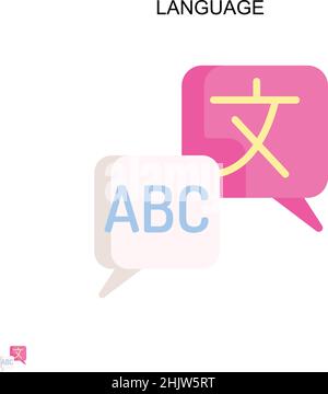 Language Simple vector icon. Illustration symbol design template for web mobile UI element. Stock Vector
