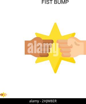 Fist bump Simple vector icon. Illustration symbol design template for web mobile UI element. Stock Vector