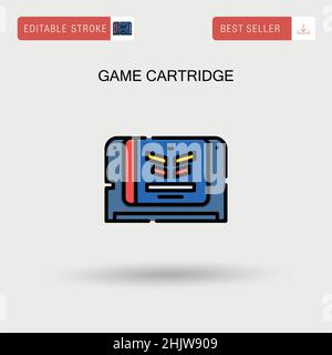 Game cartridge Simple vector icon. Stock Vector