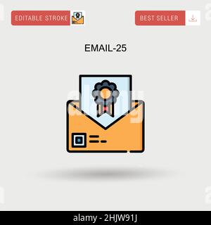 Email-25 Simple vector icon. Stock Vector