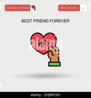 Best friend forever Simple vector icon. Stock Vector