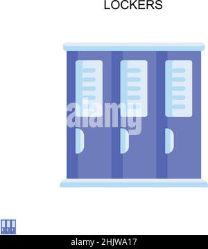 Lockers Simple vector icon. Illustration symbol design template for web mobile UI element. Stock Vector