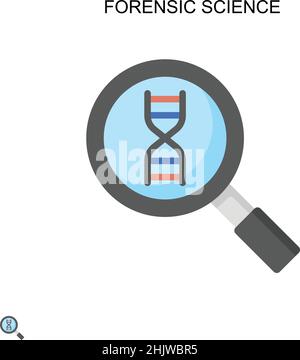 Forensic science Simple vector icon. Illustration symbol design template for web mobile UI element. Stock Vector