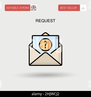 Friend-request Simple vector icon Stock Vector Image & Art - Alamy