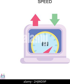 Speed Simple vector icon. Illustration symbol design template for web mobile UI element. Stock Vector