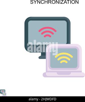 Synchronization Simple vector icon. Illustration symbol design template for web mobile UI element. Stock Vector