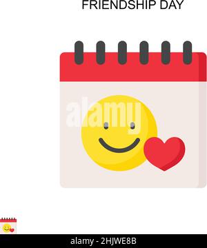 Friendship day Simple vector icon. Illustration symbol design template for web mobile UI element. Stock Vector