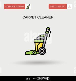 Carpet cleaner Simple vector icon. Stock Vector