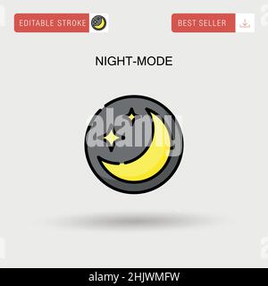 Night-mode Simple vector icon. Stock Vector