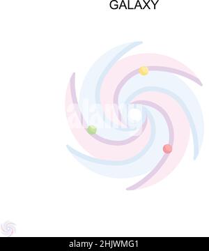 Galaxy Simple vector icon. Illustration symbol design template for web mobile UI element. Stock Vector