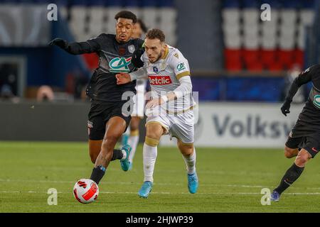 AMINE GOUIRI of OGC NICE in action during French Cup Paris Saint-Germain v OGC Nice football match at Parc des Princes stadium on January 31, 2022 in Paris, France. Photo by Loic Baratoux/ABACAPRESS.COM Stock Photo