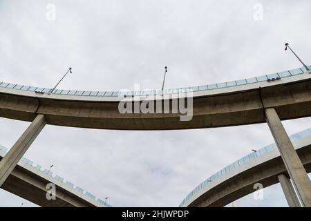 Express freeway bridge background Stock Photo