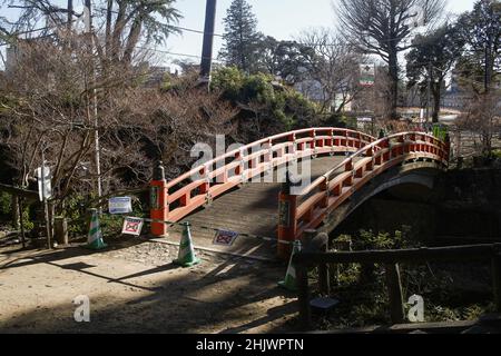 Oyama, Tochigi, japan, 2022/03/01 , Shiroyama park near the Gion Hill castle ruins in Oyama city, Tochigi prefecture. Stock Photo