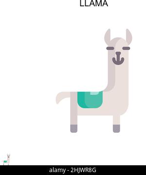 Llama Simple vector icon. Illustration symbol design template for web mobile UI element. Stock Vector