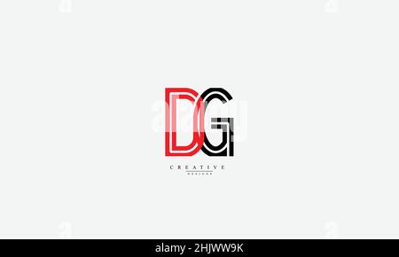 DG GD D G Alphabet letters Initials Monogram logo Stock Vector