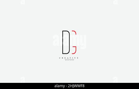 DG GD D G Alphabet letters Initials Monogram logo Stock Vector