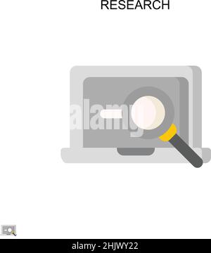 Research Simple vector icon. Illustration symbol design template for web mobile UI element. Stock Vector