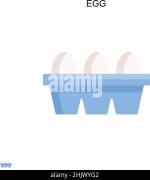 Egg Simple vector icon. Illustration symbol design template for web mobile UI element. Stock Vector