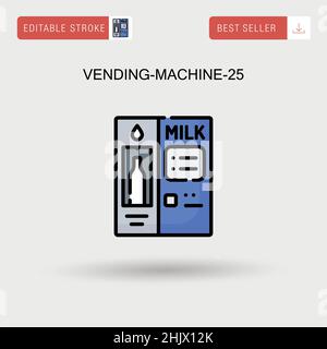 Vending-machine-25 Simple vector icon. Stock Vector