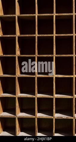 Empty wooden shelf background Stock Photo