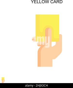 Yellow card Simple vector icon. Illustration symbol design template for web mobile UI element. Stock Vector