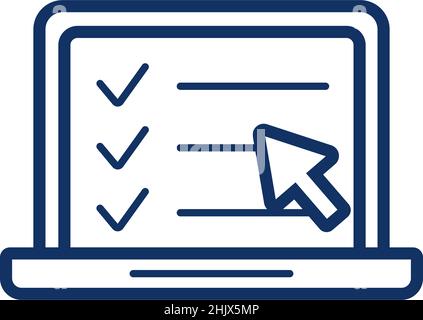 Notebook computer icon on white background, vector illustration Stock Vector