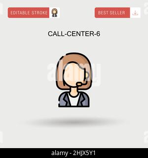 Call-center-6 Simple vector icon. Stock Vector
