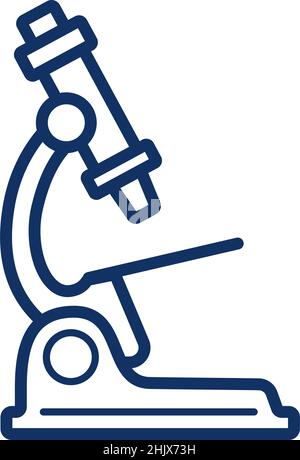 Microscope icon on white background, vector illustration Stock Vector