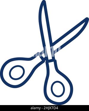 Scissors icon on white background, vector illustration Stock Vector