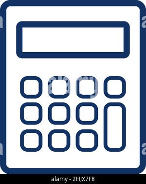 Calculator icon on white background, vector illustration Stock Vector