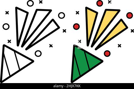 Firework icon on white background, vector illustration Stock Vector