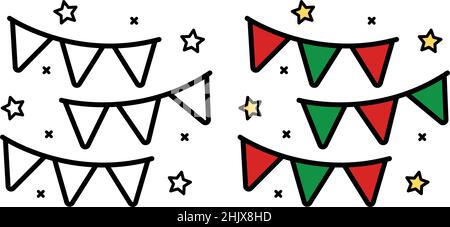 Garland icon on white background, vector illustration Stock Vector
