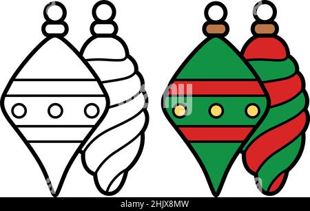 Christmas toys icon on white background, vector illustration Stock Vector