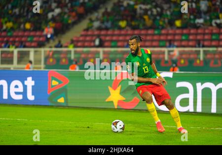 Yaounde, Cameroon, January, 24, 2022: Eric Maxim Choupo-Moting of Cameroon during Cameroun versus Comoros - Africa Cup of Nations at Olembe stadium. Kim Price/CSM. Stock Photo