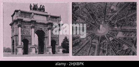 The Arc de Triomphe du Carrousel, The Arc de Triomphe. Paris. France (1925) Stock Photo