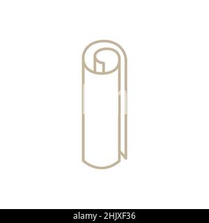 hipster paper roll lines logo design, vector graphic symbol icon illustration creative idea Stock Vector