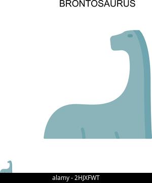 Brontosaurus Simple vector icon. Illustration symbol design template for web mobile UI element. Stock Vector
